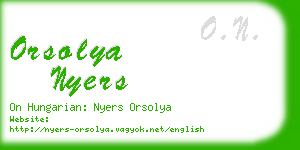 orsolya nyers business card